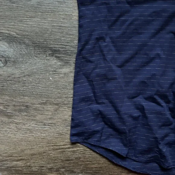 Ben Sherman NWOT Blue Stripe Short Sleeve Button Up Size XL 100 Cotton - Picture 4 of 16